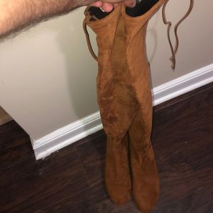 Kaitlyn Pan Caramel Slim Fit Over Knee Boots